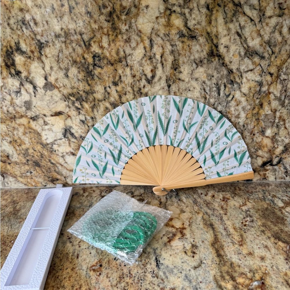 Christian Dior novelty fan with cord